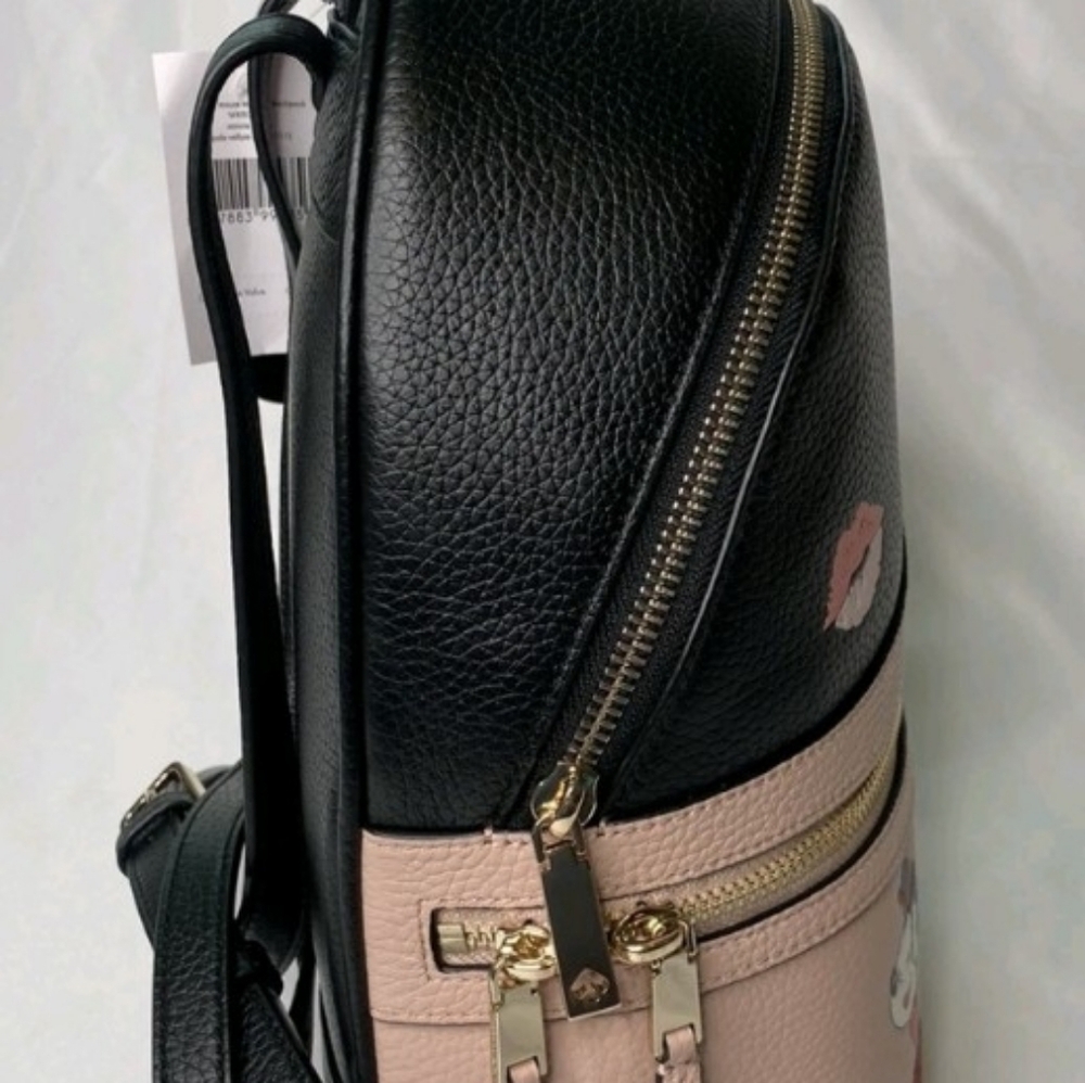Kate Spade SET x Disney Minnie Mouse Medium Backpack & L Zip Bi-fold Wallet - Picture 3 of 16